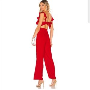 Superdown Esmee Red Jumpsuit